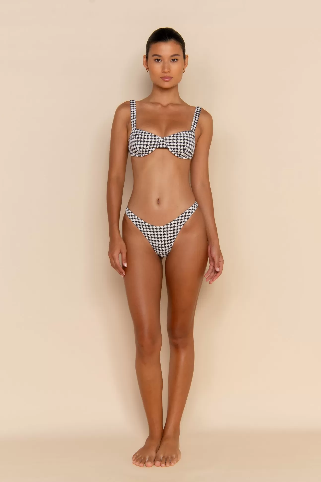 ELCE Swim ESCAPE BRACUP TOP - HOUNDSTOOTH Best