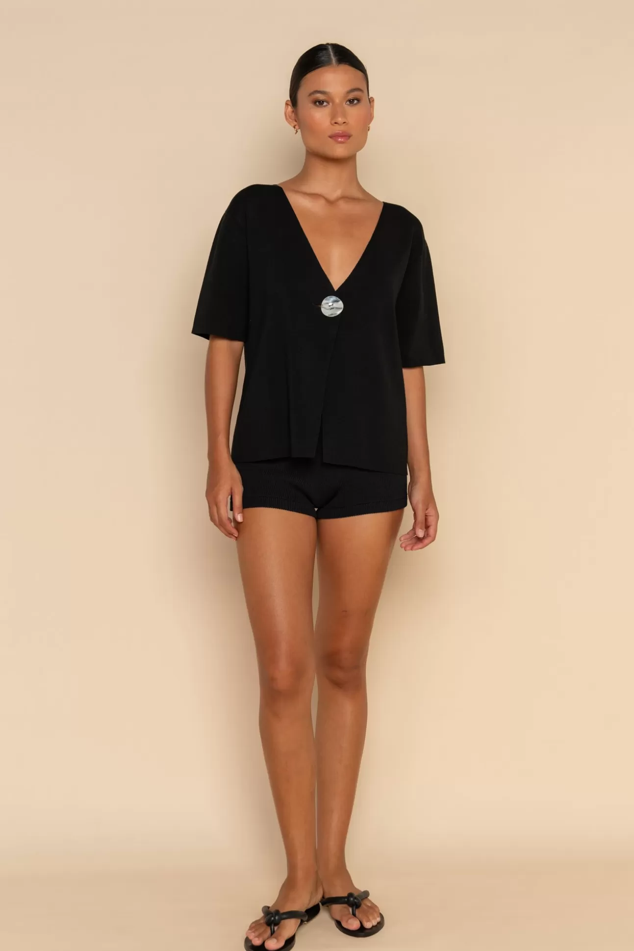 ELCE Swim INKA KNIT SHIRT - BLACK New