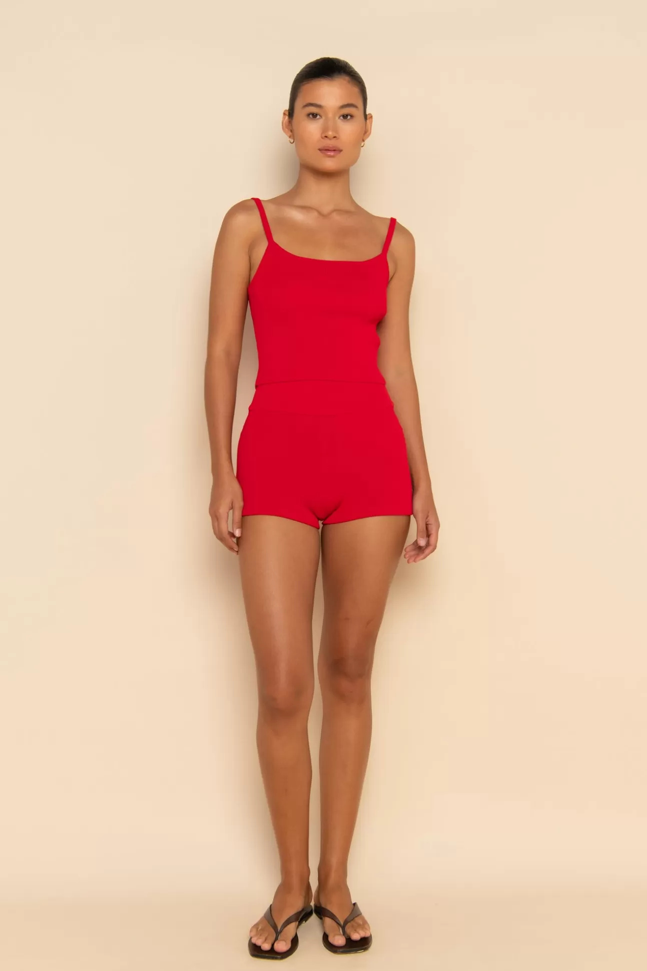 ELCE Swim SOL KNIT TANK - RED New